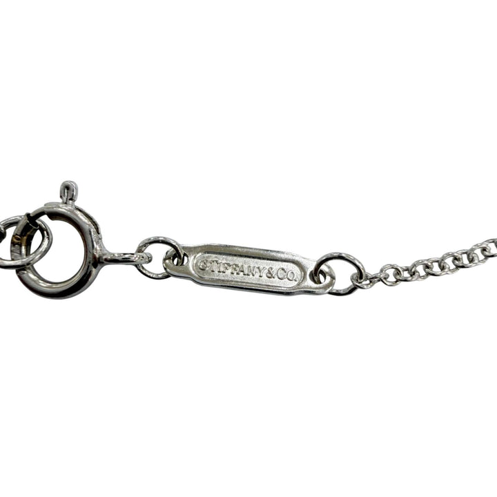 Great TIFFANY&Co. Necklace Smile Pendant Mini White gold AU750 Women