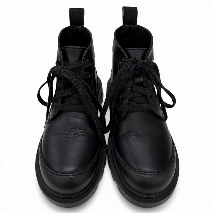 Great LOEWE short boots Mid-cut combat boots black leather Women 36 L815285X72