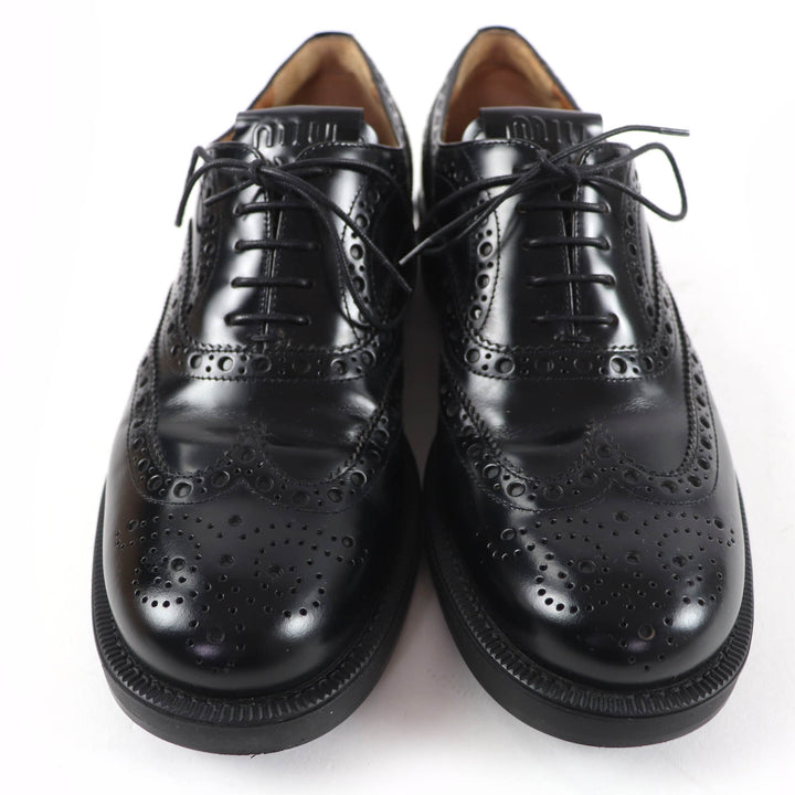 Excellent Churchs Miu Miu Leather shoes Wingtip Oxford black Women 39 5E038E