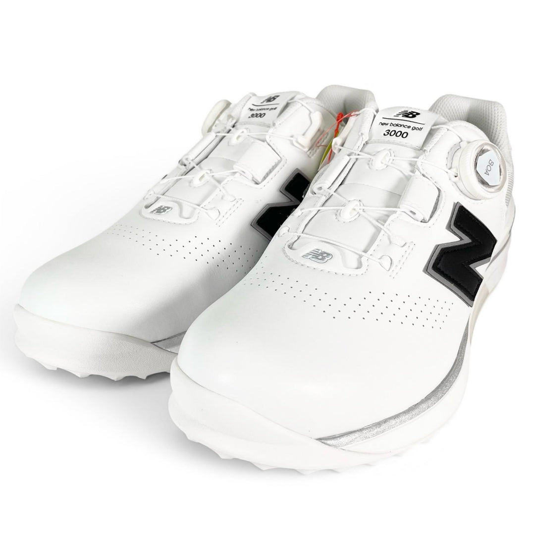 Pristine NEW BALANCE sneakers FuelCell 3000 Golf shoes white leather mens 26cm