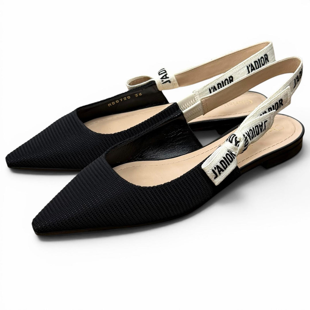 Great Christian Dior pumps J'ADIOR Leather Slingback Flats 36 KCB384TFLS900