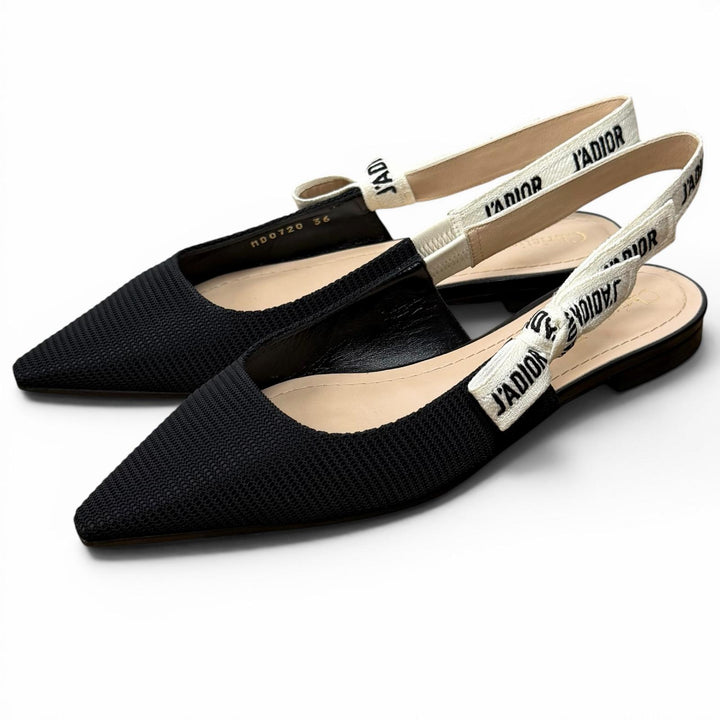 Great Christian Dior pumps J'ADIOR Leather Slingback Flats 36 KCB384TFLS900