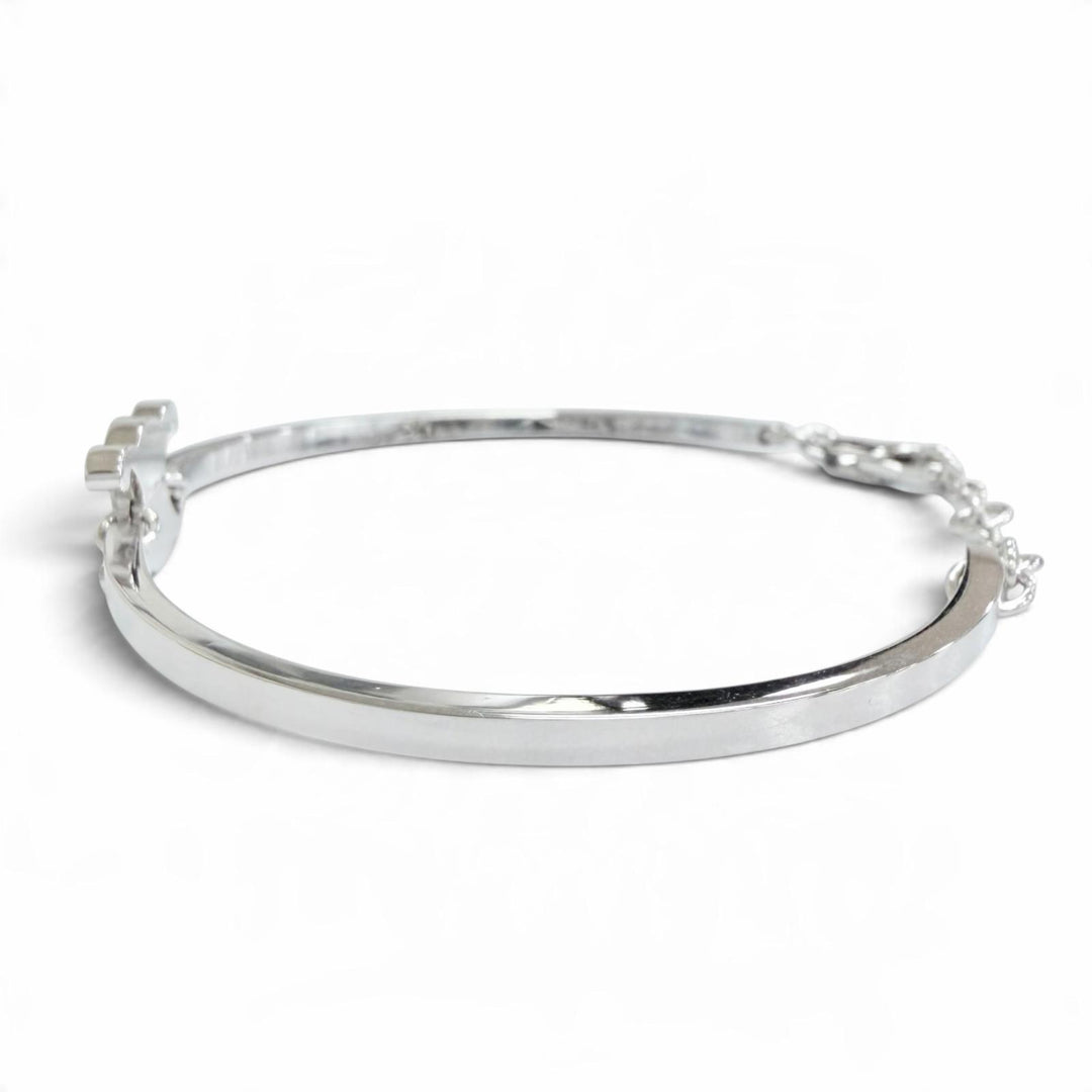 Excellent CELINE Triomphe Articulated Bracelet Current product Silver 46Z676BRA
