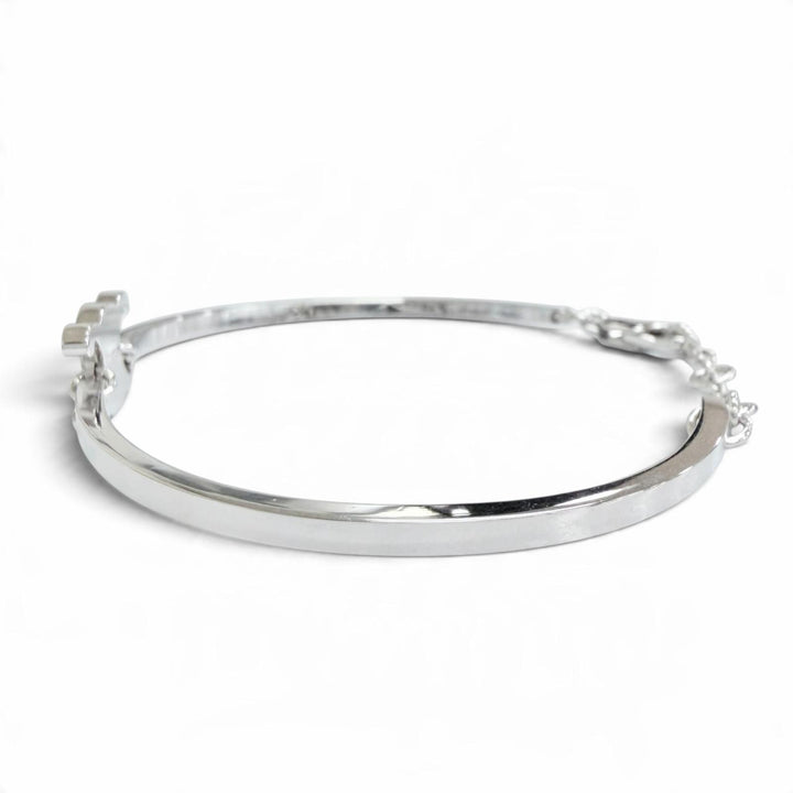 Excellent CELINE Triomphe Articulated Bracelet Current product Silver 46Z676BRA