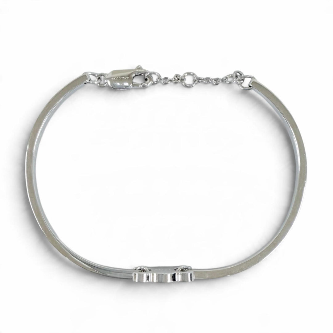 Excellent CELINE Triomphe Articulated Bracelet Current product Silver 46Z676BRA
