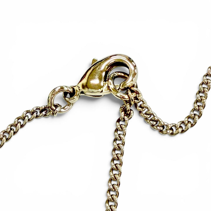 Pristine CHANEL Necklace Bambi COCO Mark Rhinestone Faux Pearl gold Women G26C