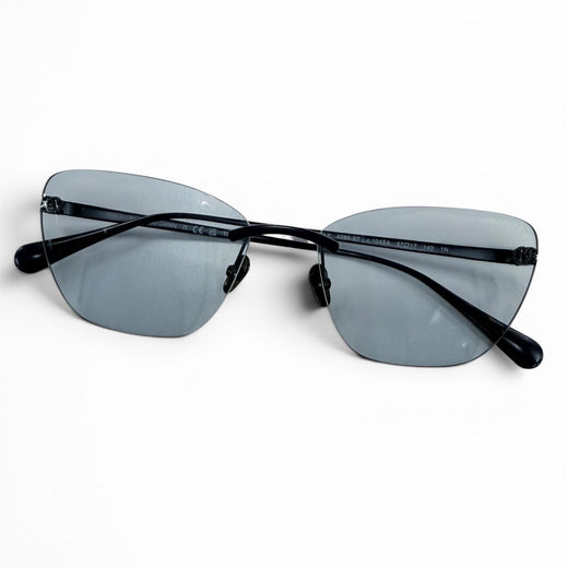 Very Good CHANEL sunglasses COCO Mark Cat's Eye Two-Point Rimless Shape 4286-ST