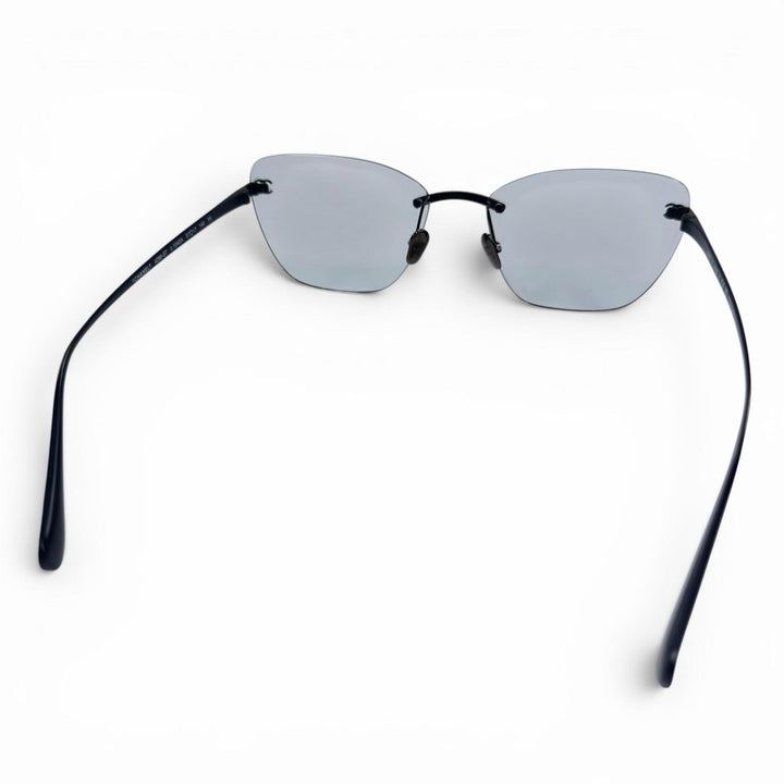 Very Good CHANEL sunglasses COCO Mark Cat's Eye Two-Point Rimless Shape 4286-ST