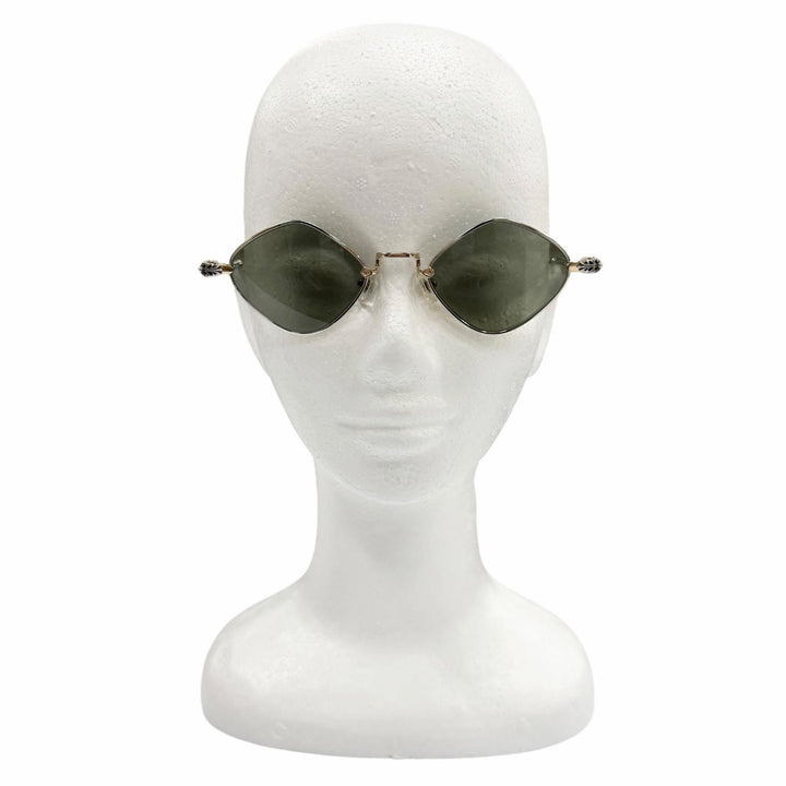 Great CHROME HEARTS sunglasses DIAMOND DOG Floral cross gold 925 mens