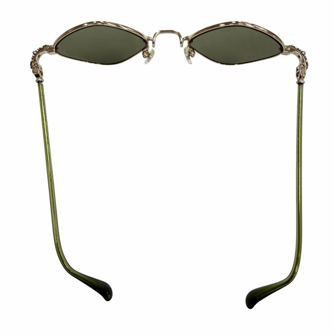 Great CHROME HEARTS sunglasses DIAMOND DOG Floral cross gold 925 mens