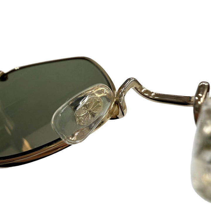 Great CHROME HEARTS sunglasses DIAMOND DOG Floral cross gold 925 mens
