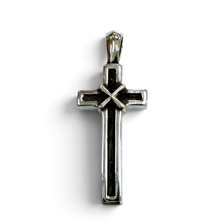 Great CHROME HEARTS Pendant top MAPLE SOAP CROSS Silver 925 mens