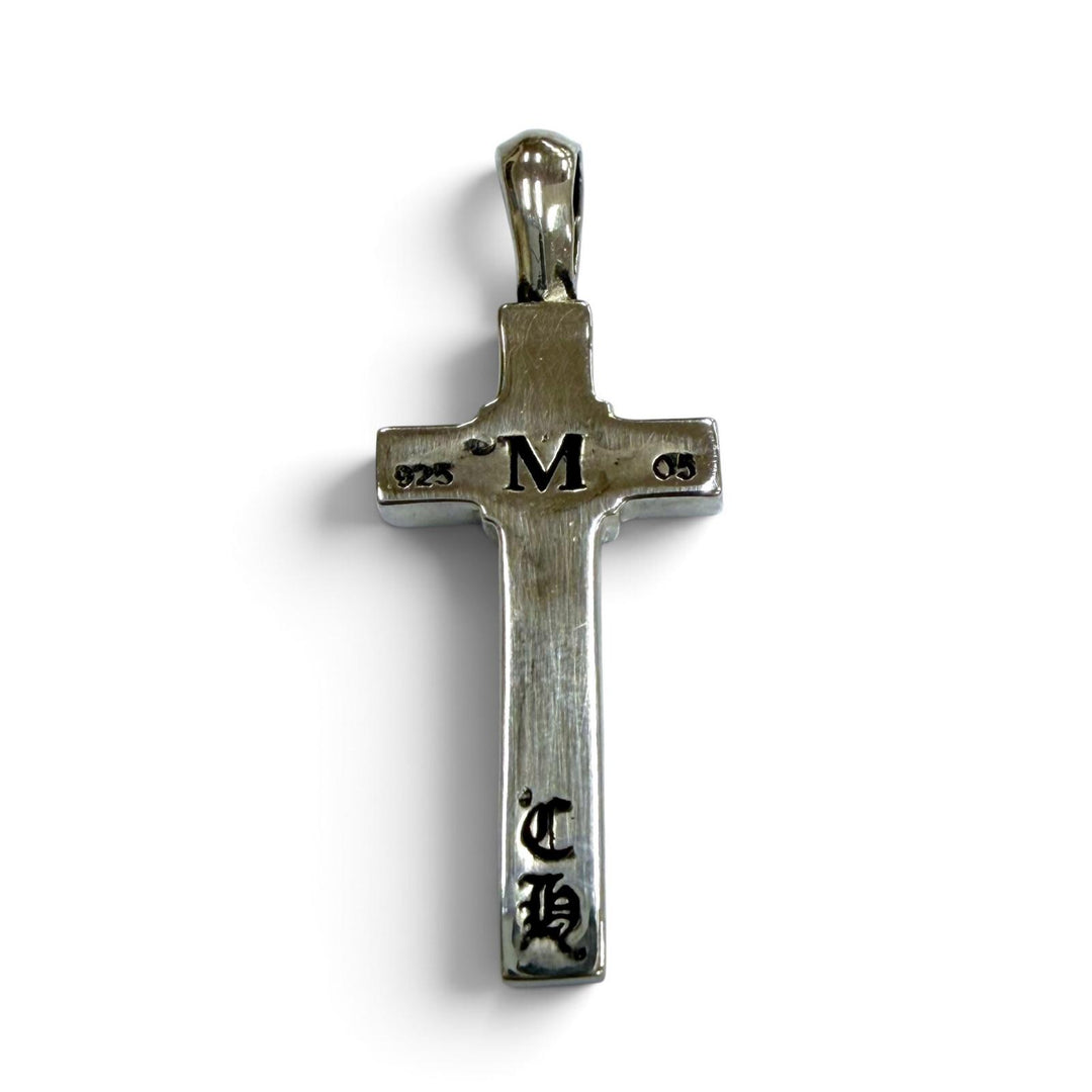 Great CHROME HEARTS Pendant top MAPLE SOAP CROSS Silver 925 mens