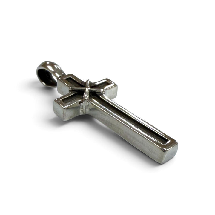 Great CHROME HEARTS Pendant top MAPLE SOAP CROSS Silver 925 mens