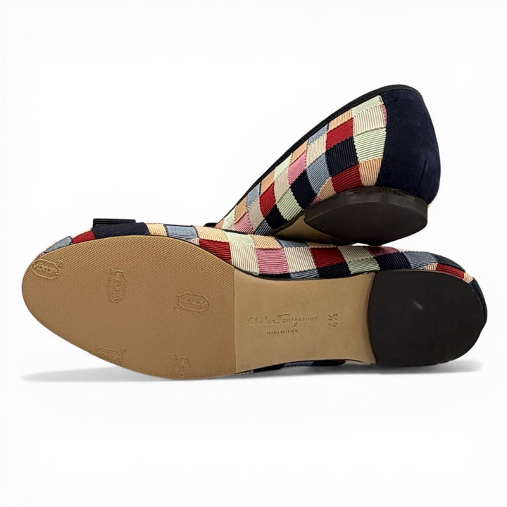 Excellent Salvatore Ferragamo pumps VARINA multicolor Suede leather Women