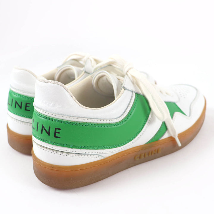 Great CELINE sneakers trainer Low lace-up leather white leather Women 38