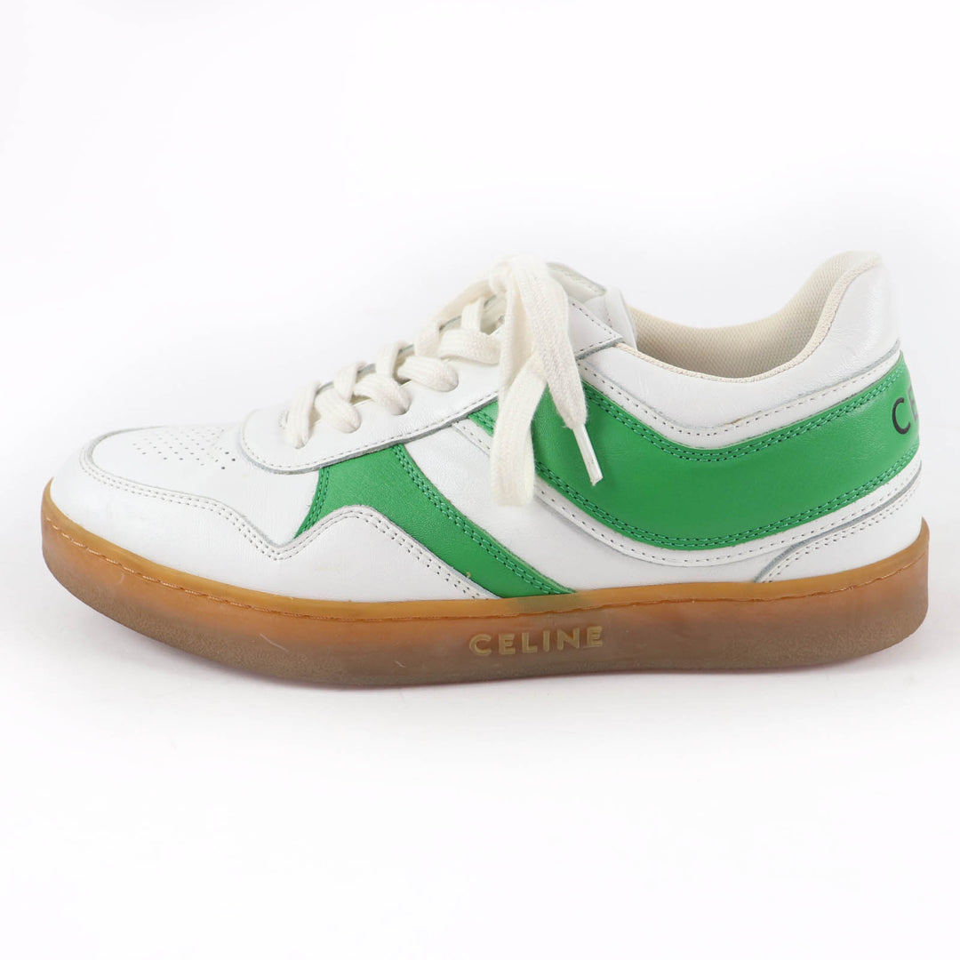 Great CELINE sneakers trainer Low lace-up leather white leather Women 38