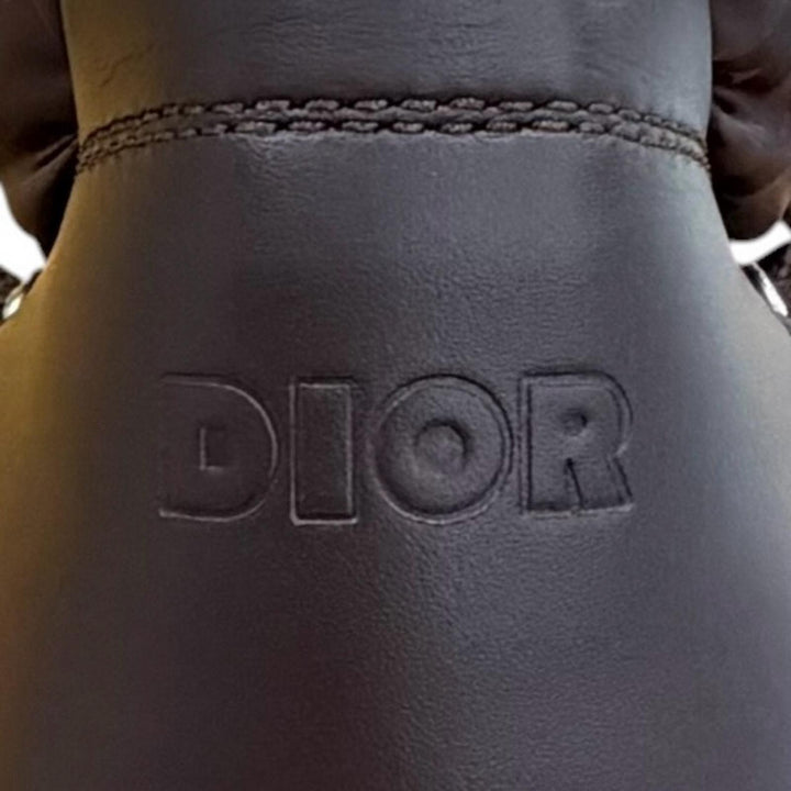 Pristine DIOR boots Dior Snow Oblique Snow Dark brown fabric mens 41