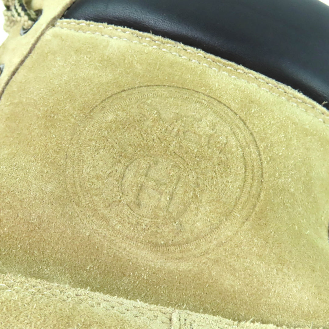 Great HERMES short boots Fair Lace-up sheepskin ankle boots beige Mouton mens 44