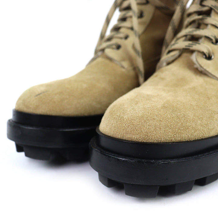 Great HERMES short boots Fair Lace-up sheepskin ankle boots beige Mouton mens 44