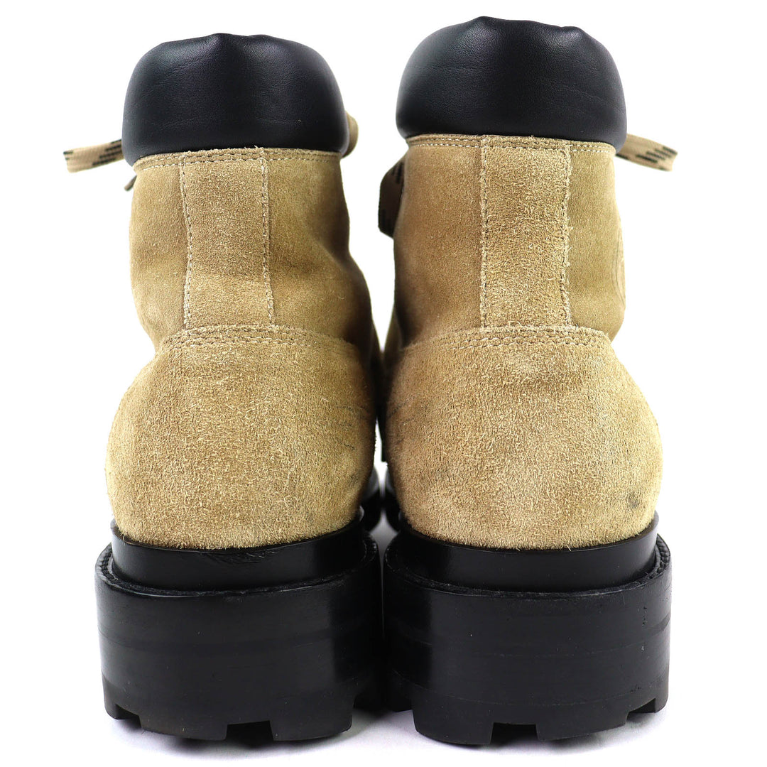 Great HERMES short boots Fair Lace-up sheepskin ankle boots beige Mouton mens 44