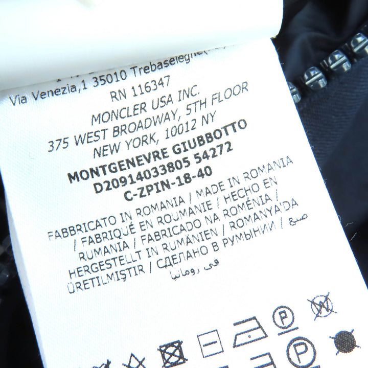 Excellent MONCLER Down jacket MONTGENEVRE Logo patch Hooded Navy wool mens 1
