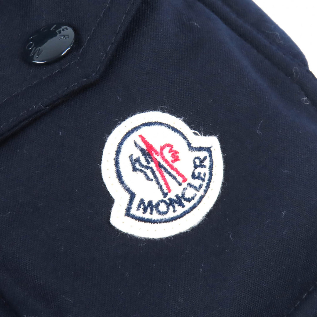Excellent MONCLER Down jacket MONTGENEVRE Logo patch Hooded Navy wool mens 1