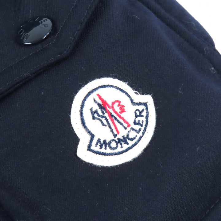 Excellent MONCLER Down jacket MONTGENEVRE Logo patch Hooded Navy wool mens 1