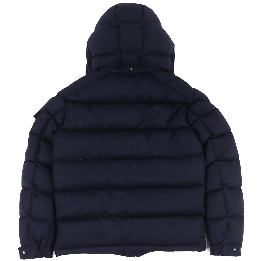 Excellent MONCLER Down jacket MONTGENEVRE Logo patch Hooded Navy wool mens 1