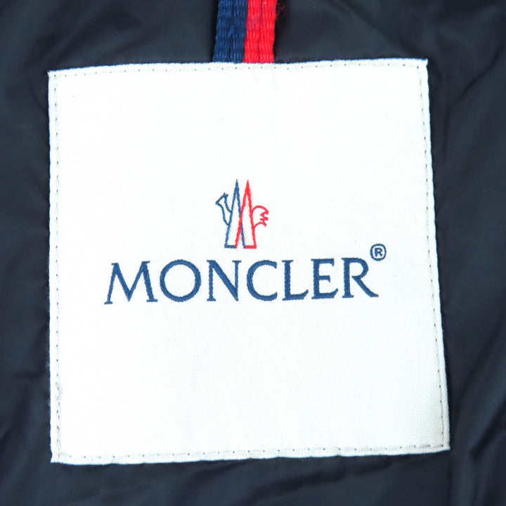Excellent MONCLER Down jacket MONTGENEVRE Logo patch Hooded Navy wool mens 1