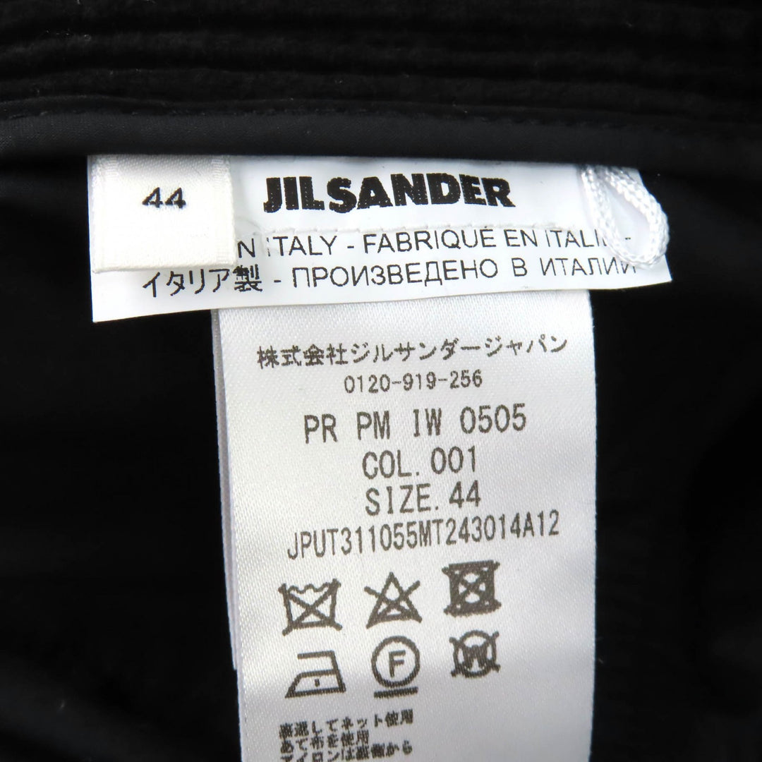 Excellent JIL SANDER+ Pants Corduroy pants, full length black 44 JPUT311055