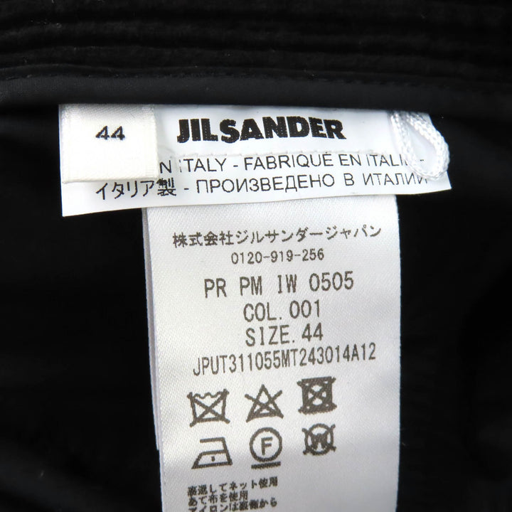 Excellent JIL SANDER+ Pants Corduroy pants, full length black 44 JPUT311055
