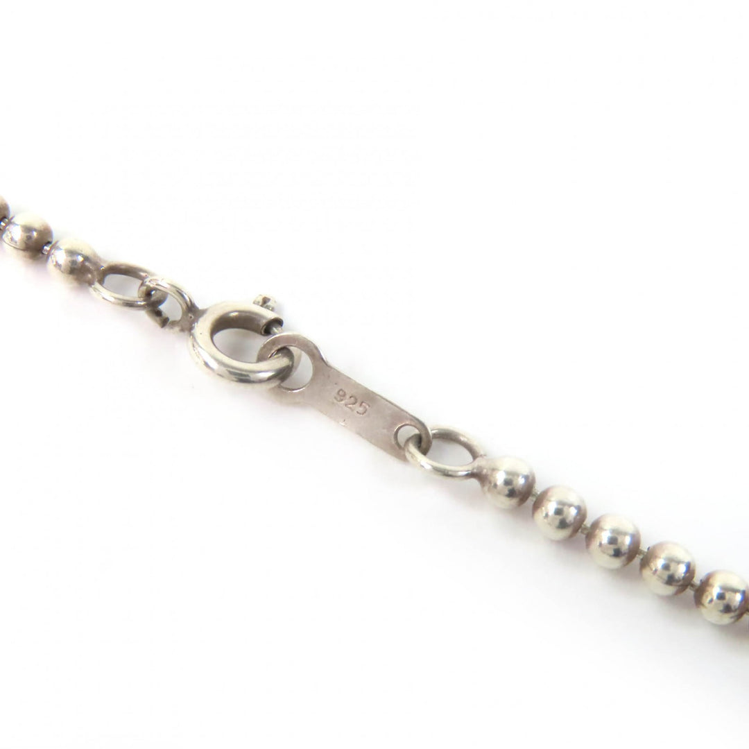 Great CHROME HEARTS Necklace Vine Dagger Cutout Dog Tag Ball Chain 925 mens