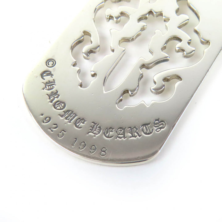 Great CHROME HEARTS Necklace Vine Dagger Cutout Dog Tag Ball Chain 925 mens
