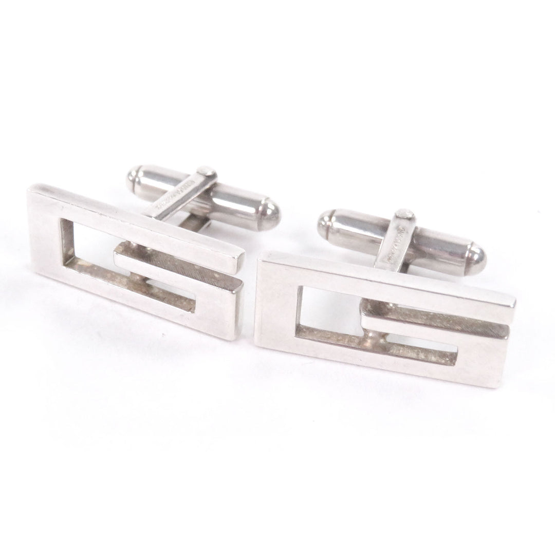 Very Good GUCCI Cufflinks cufflinks G Square Accessories Silver SV925 mens