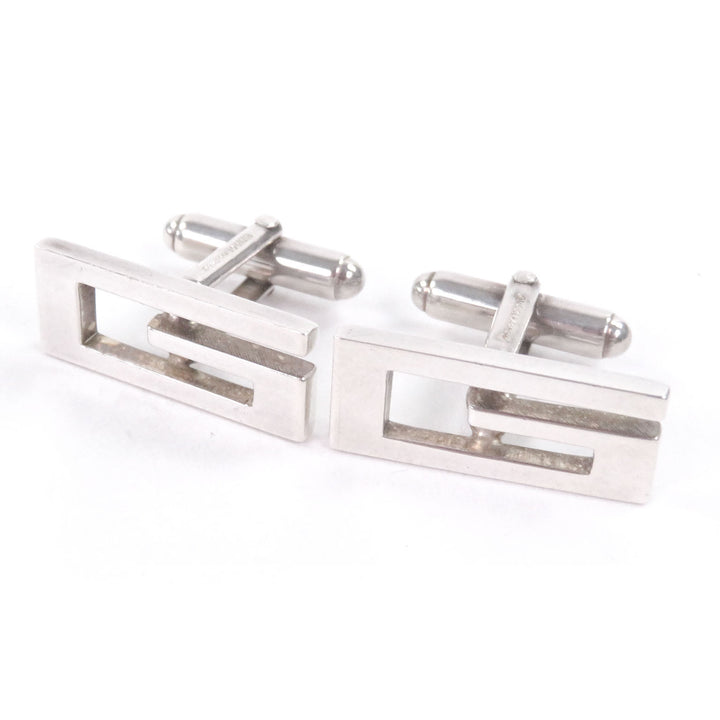 Very Good GUCCI Cufflinks cufflinks G Square Accessories Silver SV925 mens