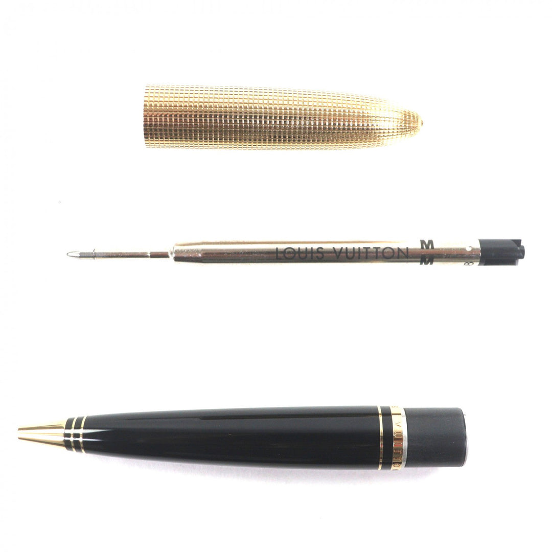 Excellent LOUIS VUITTON Ballpoint pen Dock lacquer black mens N76602