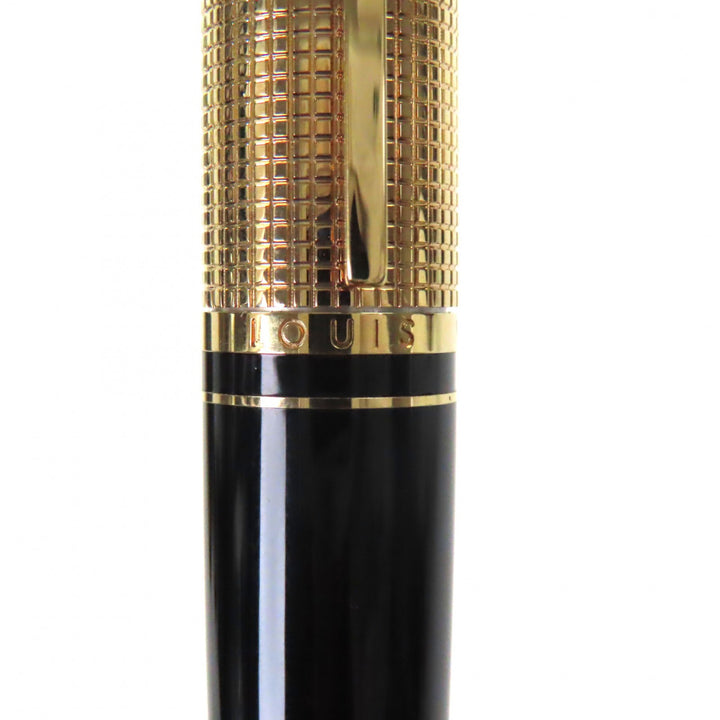 Excellent LOUIS VUITTON Ballpoint pen Dock lacquer black mens N76602