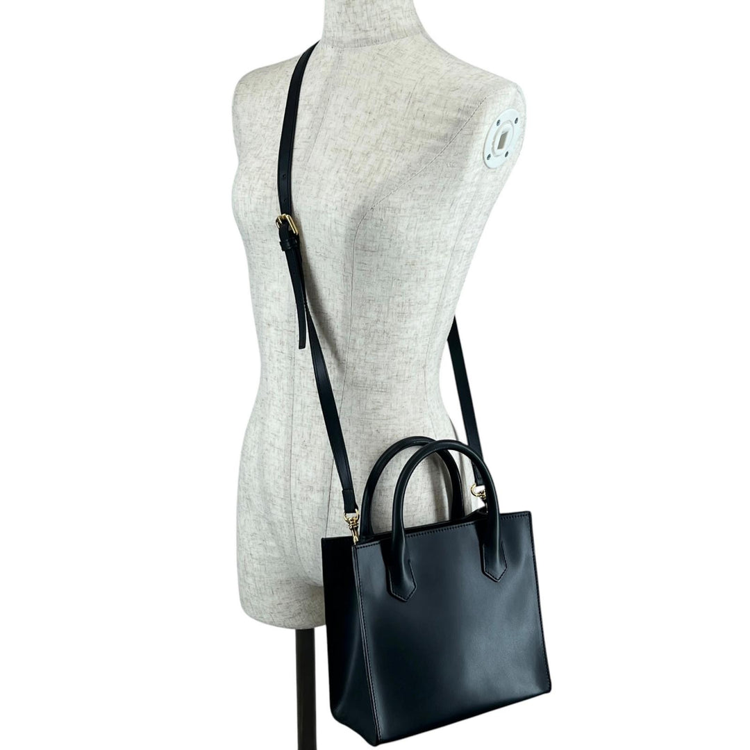 Great IACUCCI Shoulder Bag 2WAY handbag black leather Women