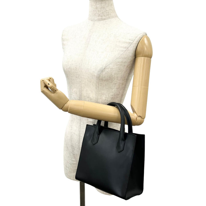 Great IACUCCI Shoulder Bag 2WAY handbag black leather Women