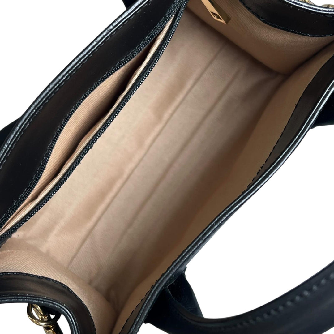 Great IACUCCI Shoulder Bag 2WAY handbag black leather Women