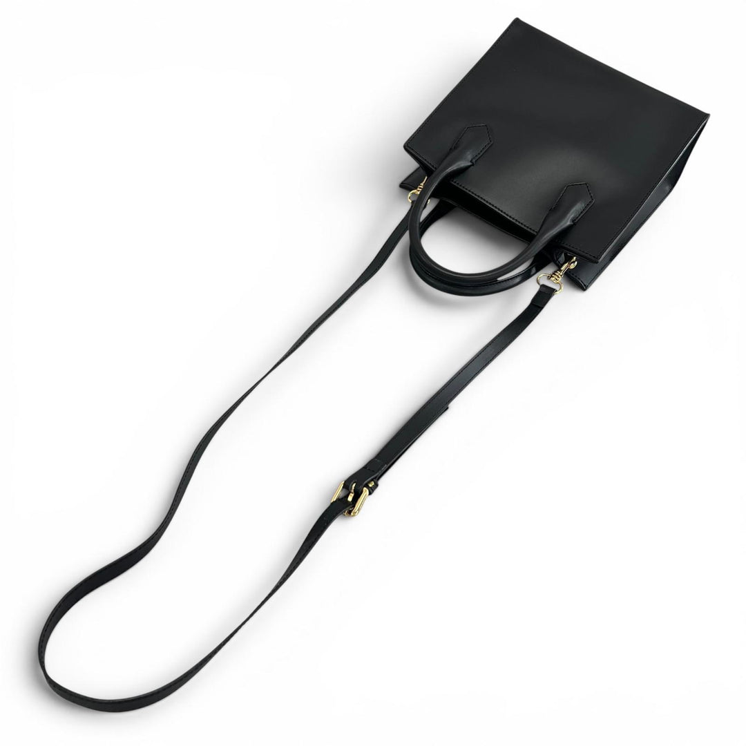 Great IACUCCI Shoulder Bag 2WAY handbag black leather Women