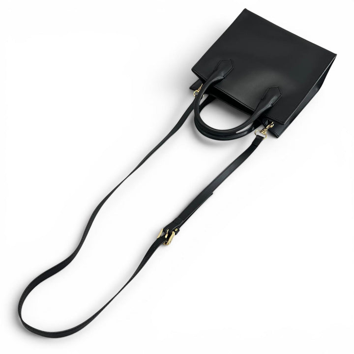 Great IACUCCI Shoulder Bag 2WAY handbag black leather Women