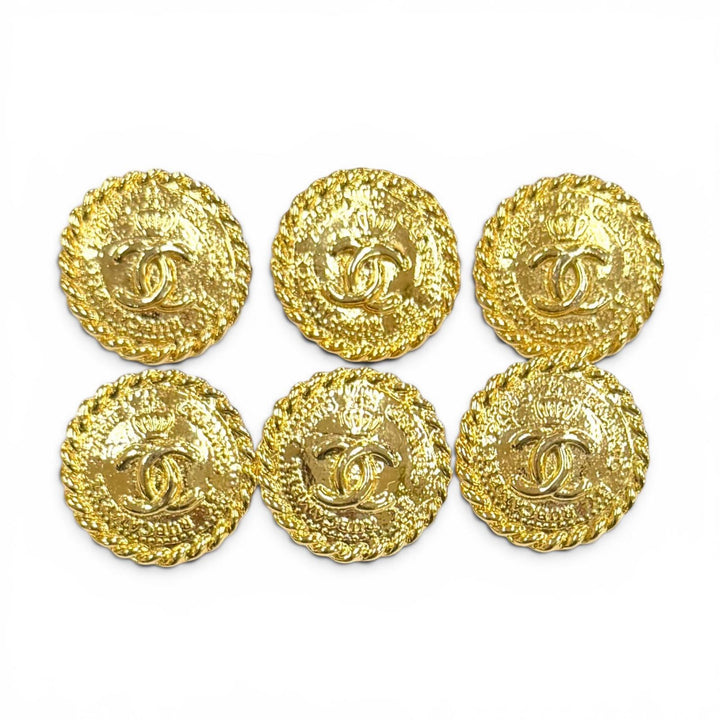 Great CHANEL button COCO Mark Crown Big Buttons (Set of 6) gold Women