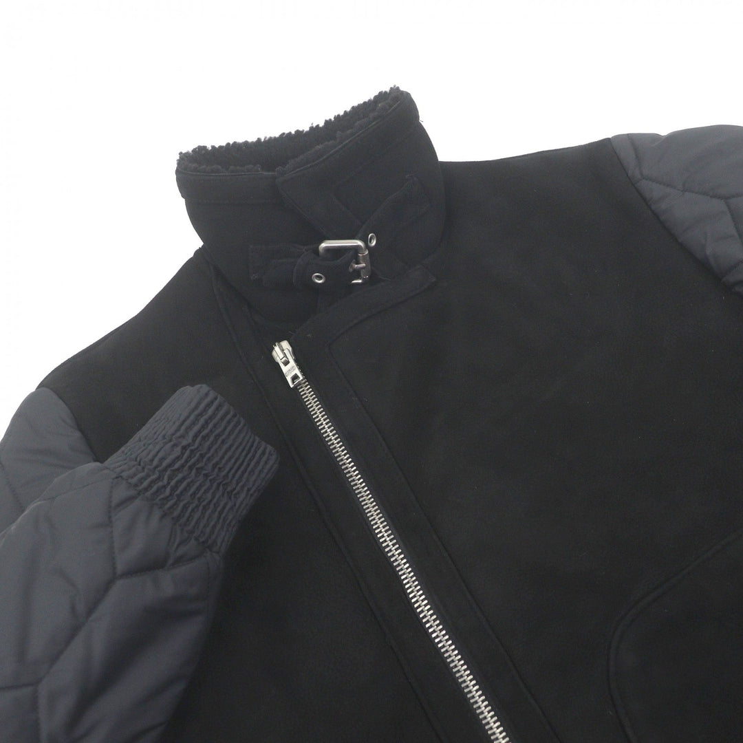 Excellent DFOUR Mouton jacket Suede leather material switching