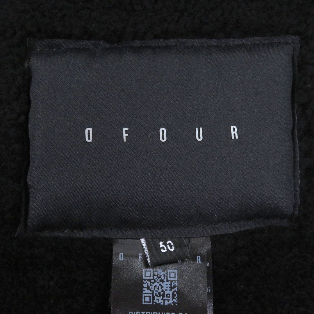 Excellent DFOUR Mouton jacket Suede leather material switching