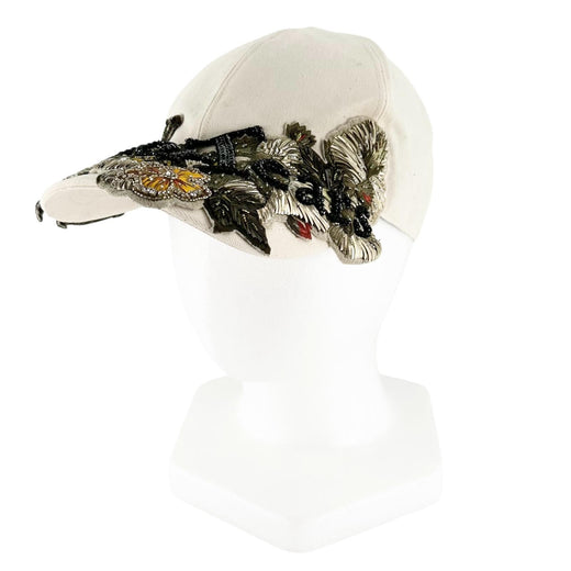 Pristine DIOR cap Embroidered Canvas Hat Ivory cotton mens S 383C911D4511