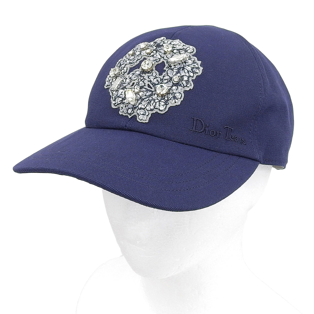Pristine Christian Dior cap DIOR TEARS Navy cotton mens M 383C911H4511