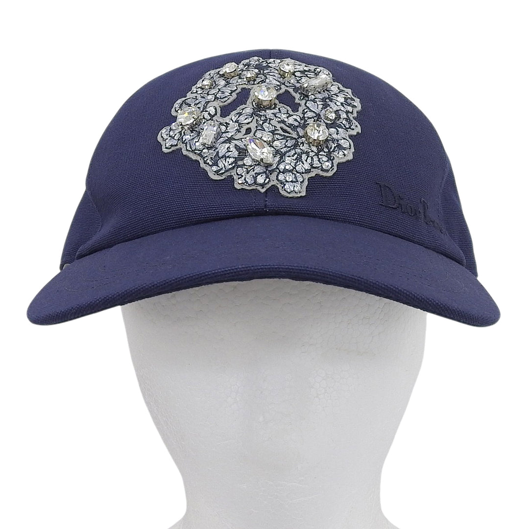 Pristine Christian Dior cap DIOR TEARS Navy cotton mens M 383C911H4511