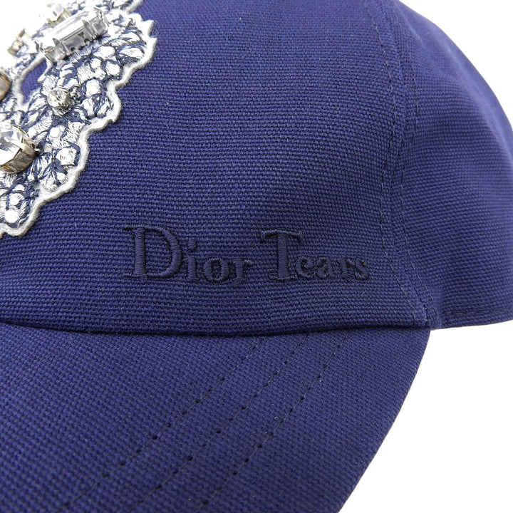 Pristine Christian Dior cap DIOR TEARS Navy cotton mens M 383C911H4511
